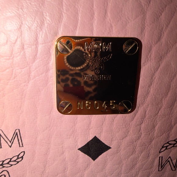 MCM Pink Logo Backpack main image 16